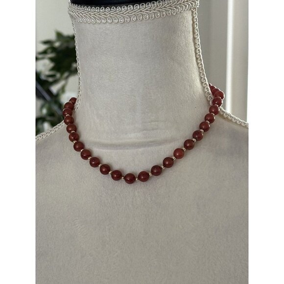 Unbranded Jewelry - Vintage Amber Colored Bead Hand Knotted Necklace
